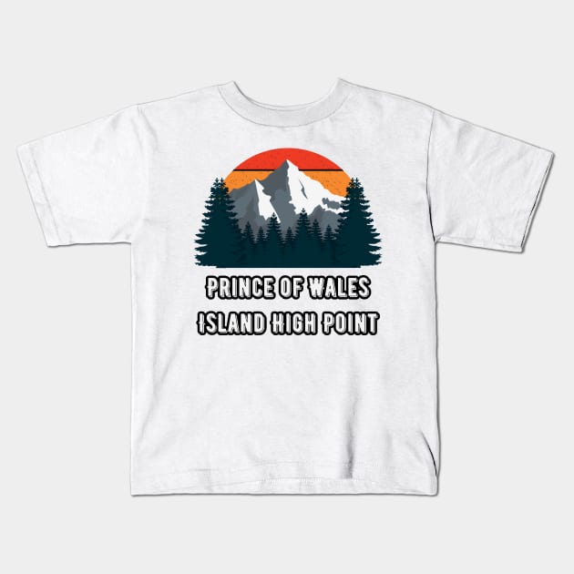 Prince of Wales Island High Point Kids T-Shirt by Canada Cities